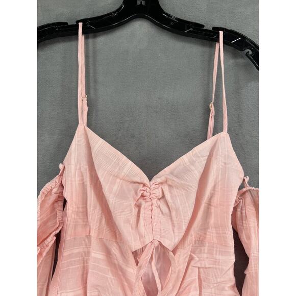 Rumer Chloe Maxi Dress Size X- Small Pink Ruched Front - Picture 5 of 15